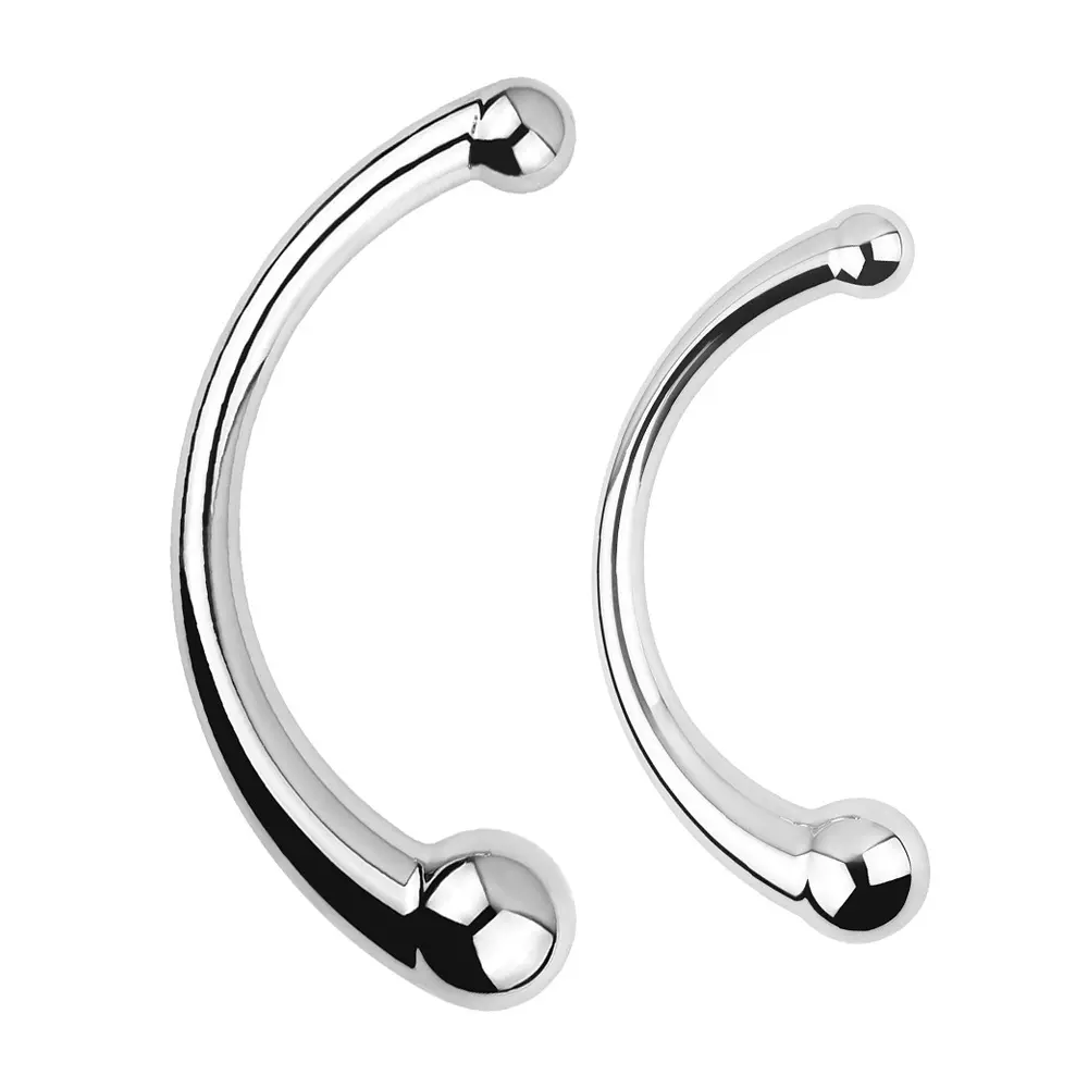 Curved Stainless Steel Butt Plug