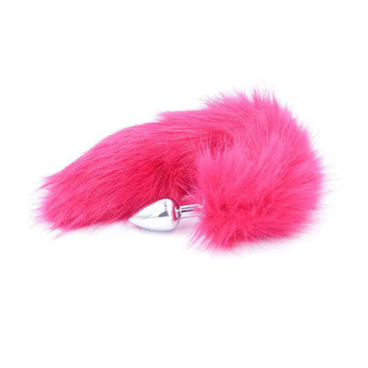 Pink Fox Tail Butt Plug