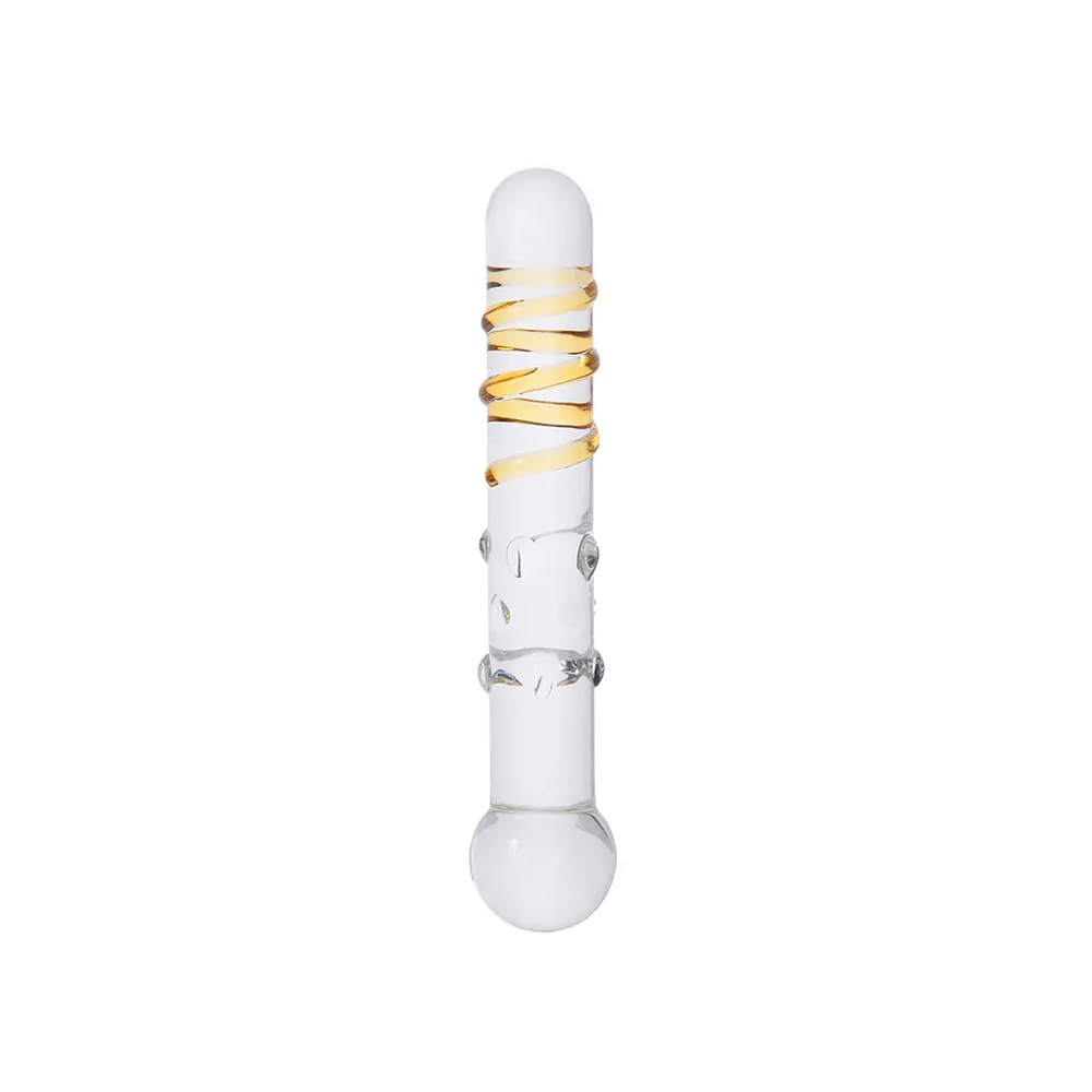 Gold Wrap Glass Dildo