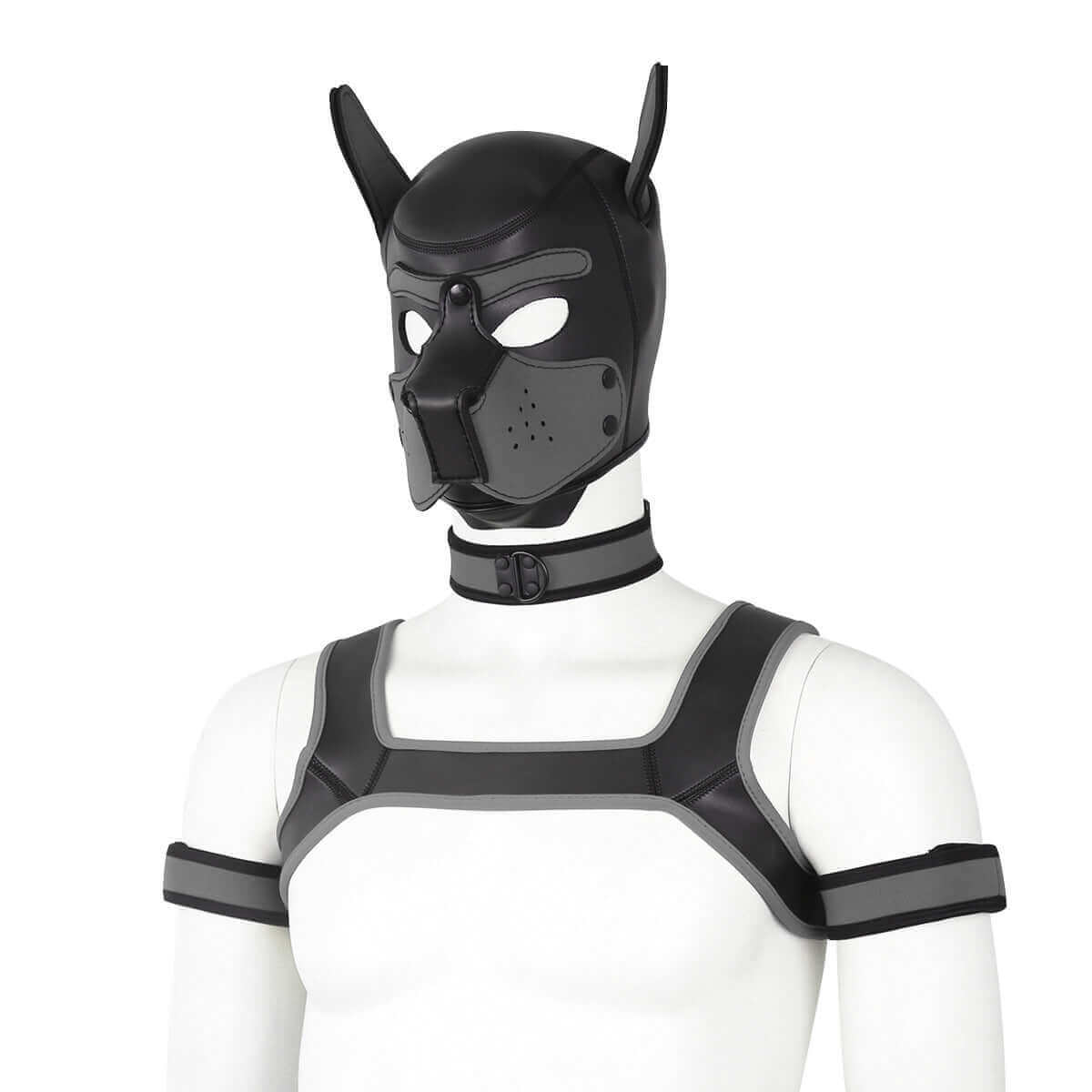 ALPHA PUP HOOD SET - Grey & Black