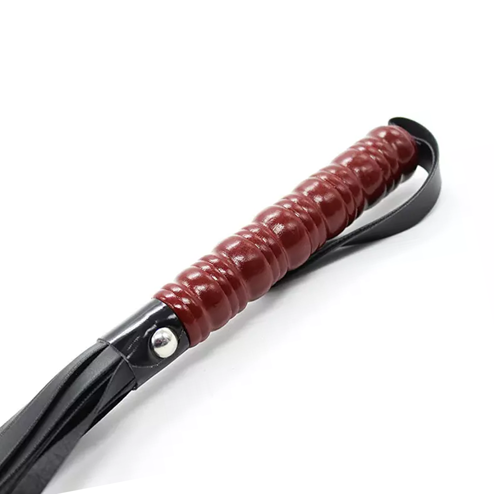 Wooden Handle Flogger - Black