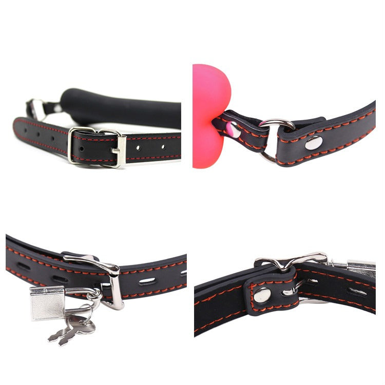 PUP TREAT BONE GAG - Black