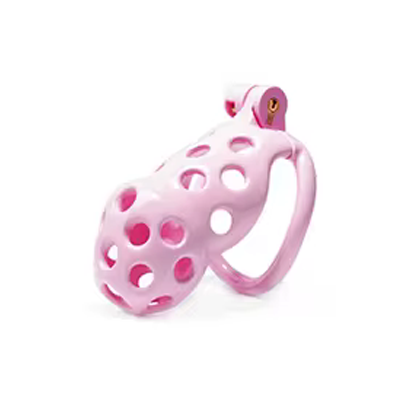 Pink Bubbles Chastity Cage - Standard