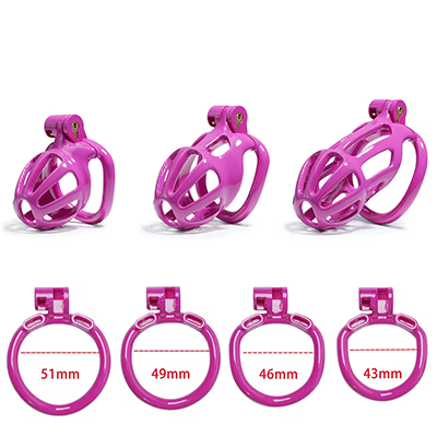 Purple Python Chastity Cage - Nub