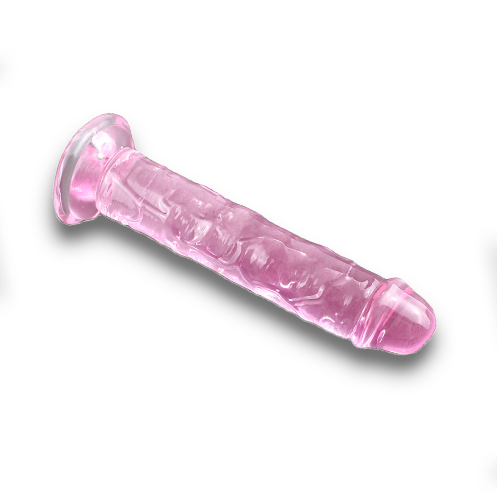 Jelly Crystal Dildo - Rose Quartz